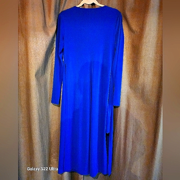 NWT - Price Firm - BCBGeneration Electric Blue Jersey Side-Slit Dress - Picture 4 of 6